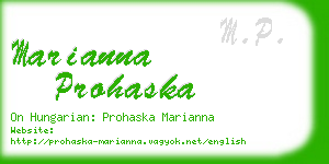 marianna prohaska business card